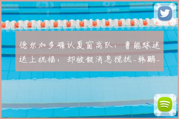 德尔加多确认夏窗离队，鲁能球迷送上祝福，却被假消息搅扰_韩鹏_上港_王振