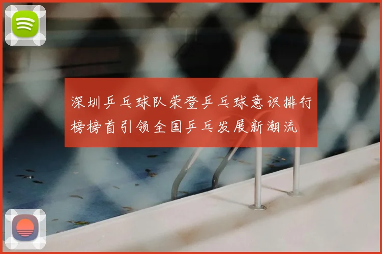 深圳乒乓球队荣登乒乓球意识排行榜榜首引领全国乒乓发展新潮流