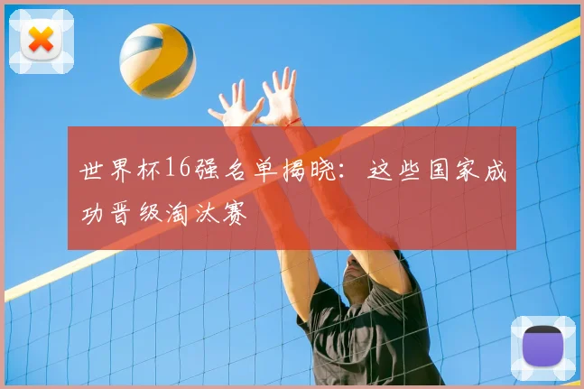 世界杯16强名单揭晓：这些国家成功晋级淘汰赛